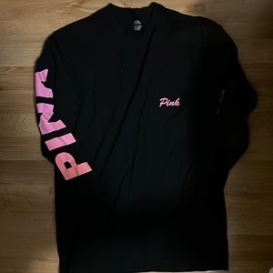 Pink long sleeve oversized shirt